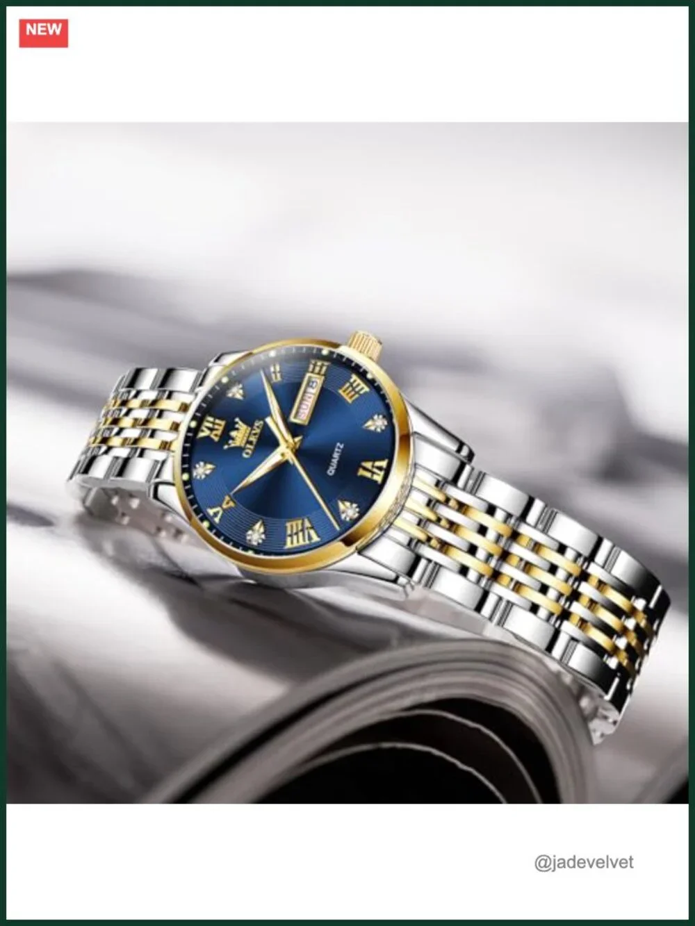 Luxury Women's Watch Stainless Steel Quartz Roman Numerals Analog Date